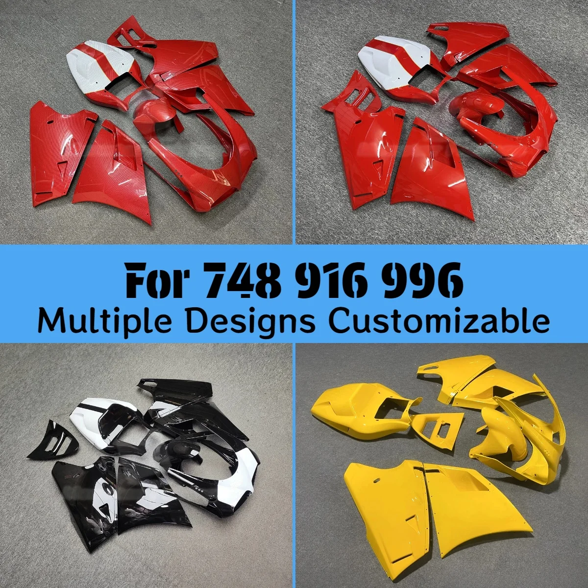 Full Fairing Kit for DUCATI 748 916 Aftermarket ABS Bodywork Motorcycle Hight Quality Injection Fairings 996