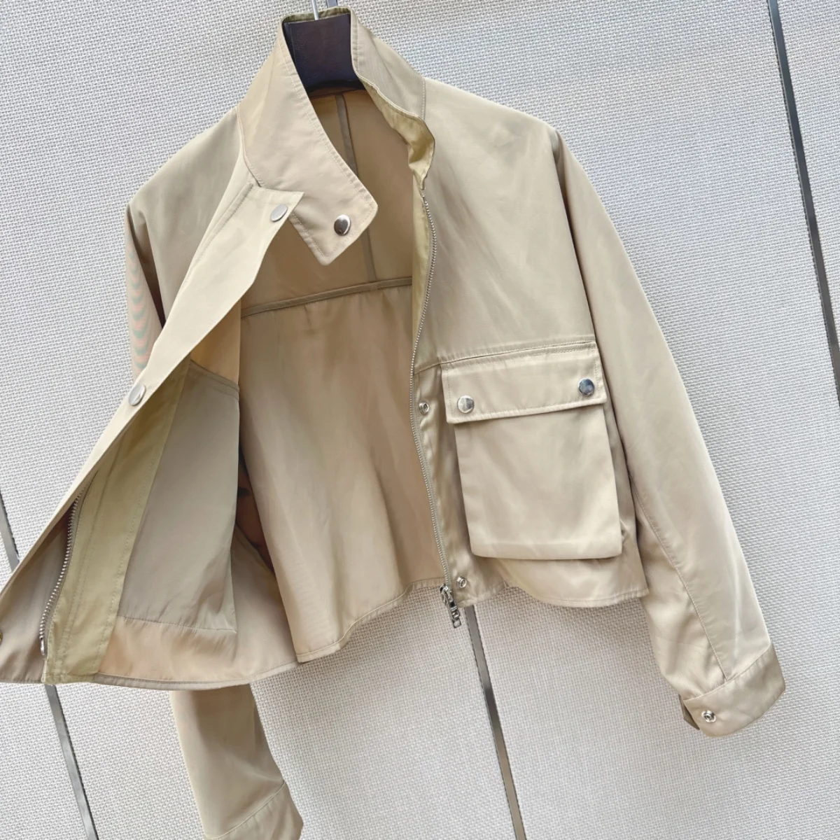 2026 high-quality women's khaki short workwear jacket--hb805