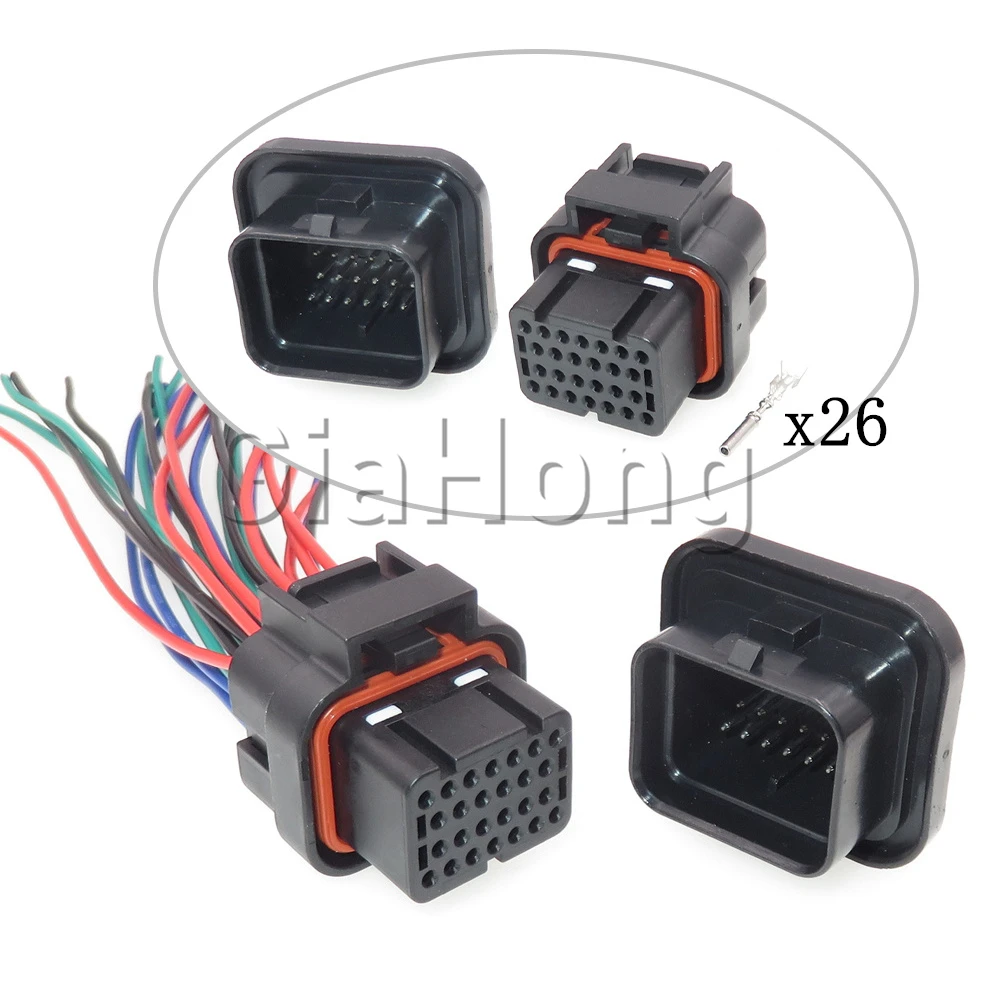 

1 Set 26 Way 6437288-6 Car Starter Sealed Socket 3-1437290-7 1437288-6 Automobile Accessories 6437287-8 Auto Wiring Harness Plug