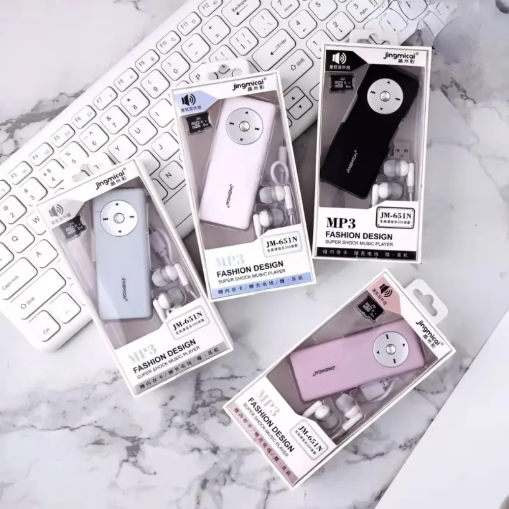헤드폰 장착 Mp3 플레이어, 고충실도 러닝, 스포츠 미니 오디오, 휴대용 어린이 무손실 단색 외부 재생
