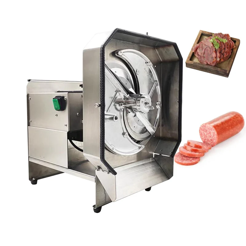 Small Commercial Electric Automatic Cooked Meat Slicer Cooked Beef Mutton Meat Slicing Machine Vegetable Slicing Machinery