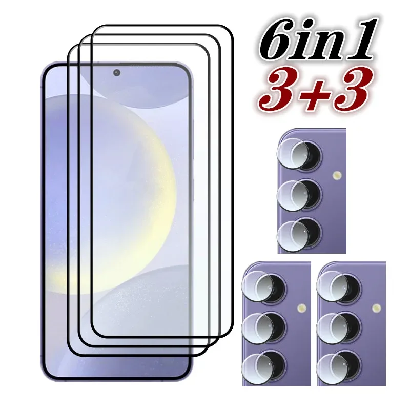 

Защитная пленка из закаленного стекла для Samsung Galaxy S24 Plus S24, пленка с узким краем 9H, мягкая пленка для камеры