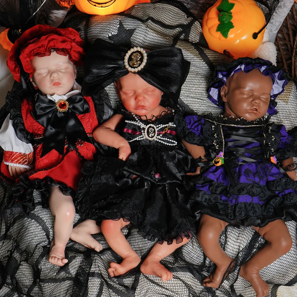 18.11 INCH grote herboren full body siliconen pop schattige glimlach pasgeboren babymeisje