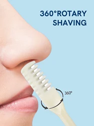 1pc Nasal Hair Cutter,Manual Nose Hair Trimmer, Washable Rotating Nose Hair Trimmer for Women and Men, Nose Hair Plucker,