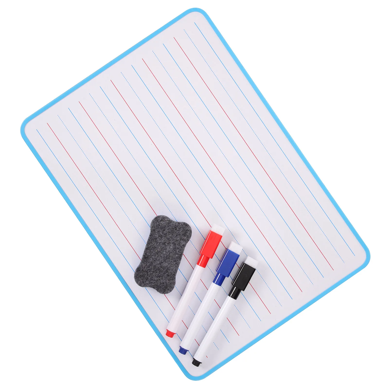 

Double Sided Small Lined Dry Erase Board For Kids Children'S Writing Drawing Portable Lightweight Whiteboard Reusable