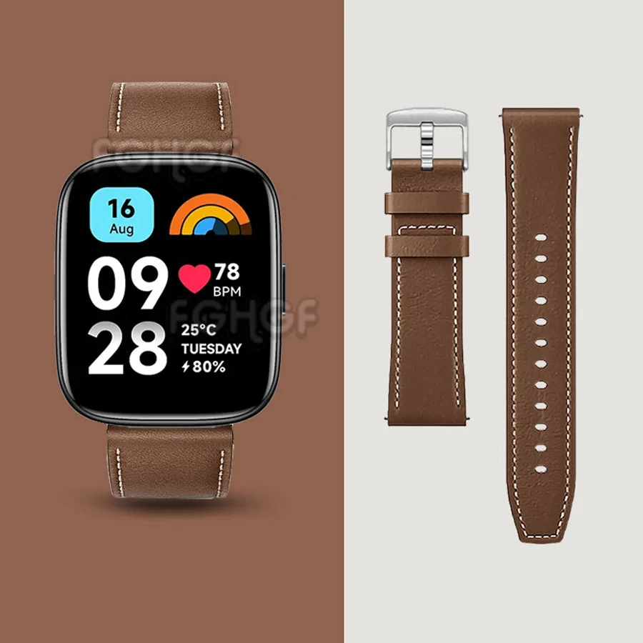 Correa de repuesto para reloj inteligente, pulsera de cuero para Xiaomi Redmi Watch 3