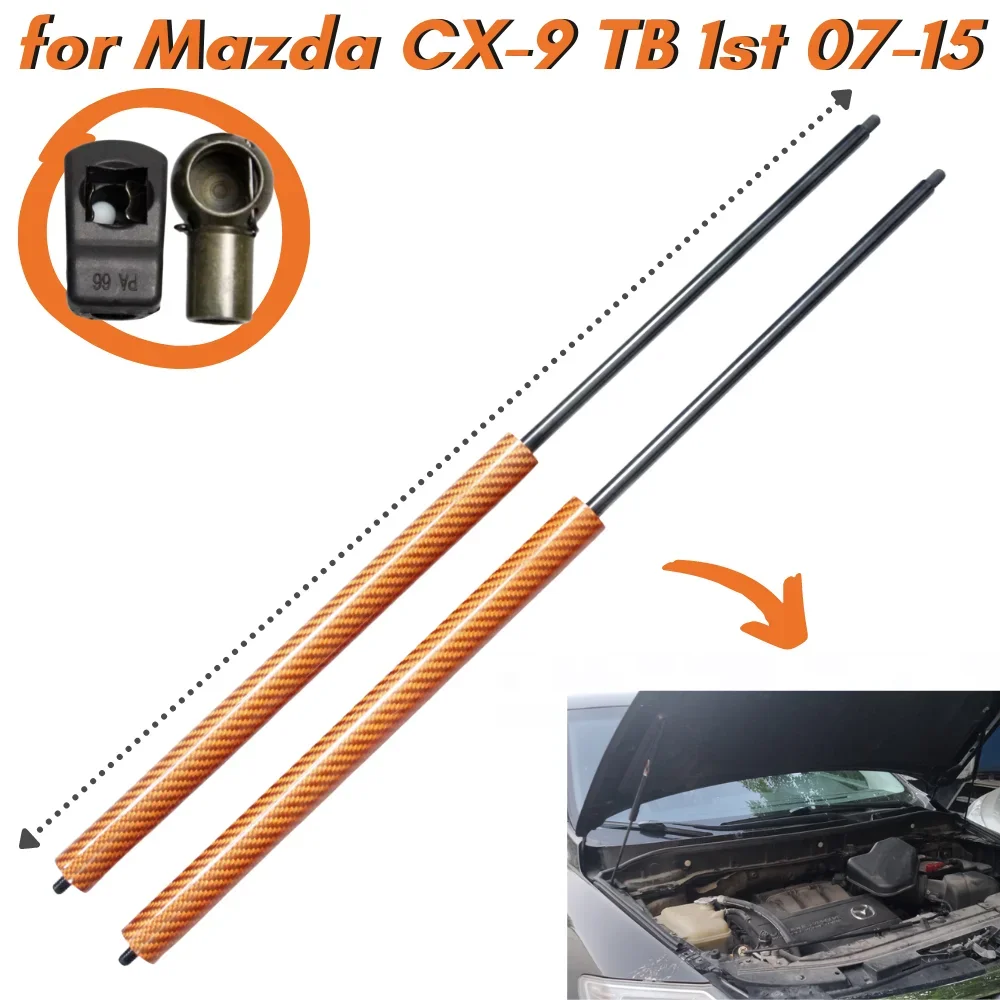 

9 Colors Carbon Fiber Front Bonnet Hood Gas Struts Spring for Mazda CX-9 TB 1st 2007-2015 SUV Lift Supports Shock Absorbers