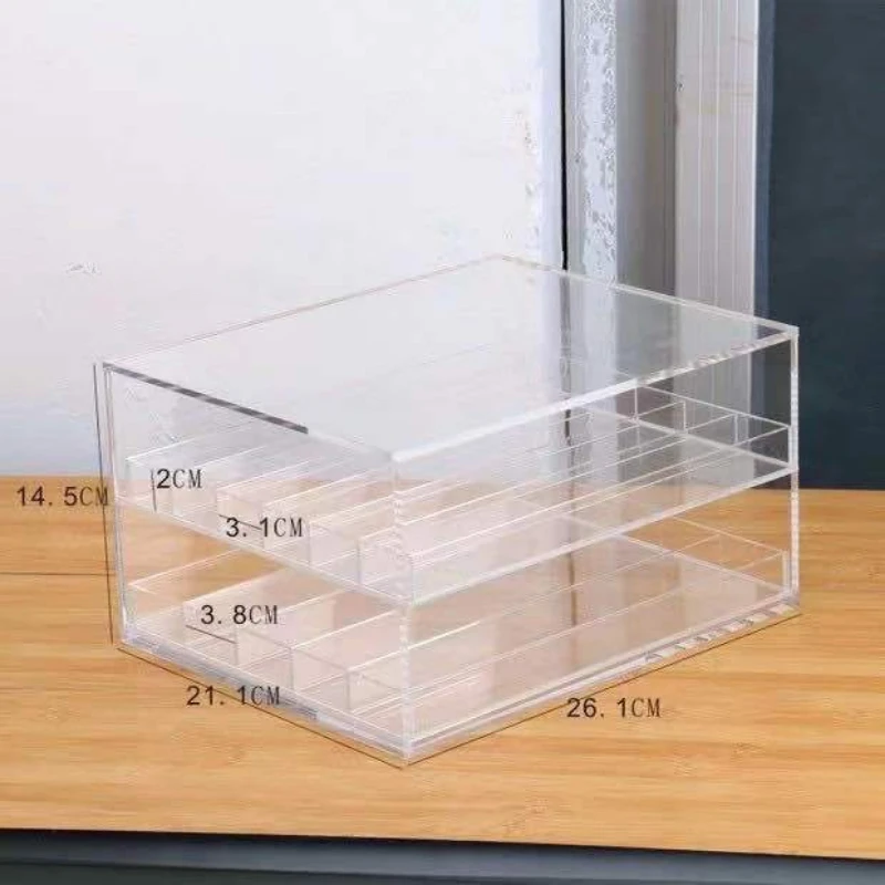 Drawer Acrylic Eye Shadow Storage Box For Powder Cake Blush Cosmetics Jewelry Storage Box Desktop Dustproof Rack Makeup