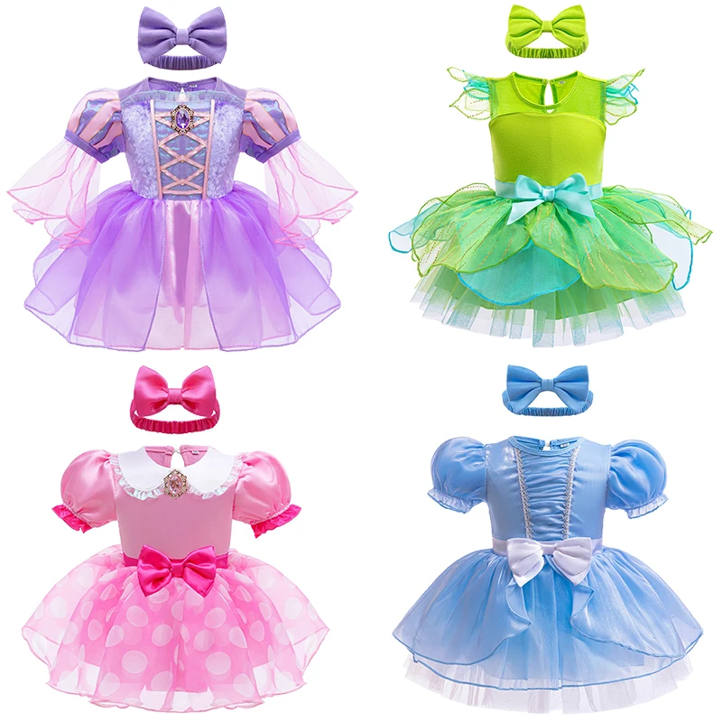 الجنية طفل رضيع فتاة صوفيا قزم فستان الأميرة رومبير الرضع فستاين سهرة/فساتين الحفلات عيد الميلاد 1 2 سنة الوليد حفلة عيد ميلاد بذلة #1