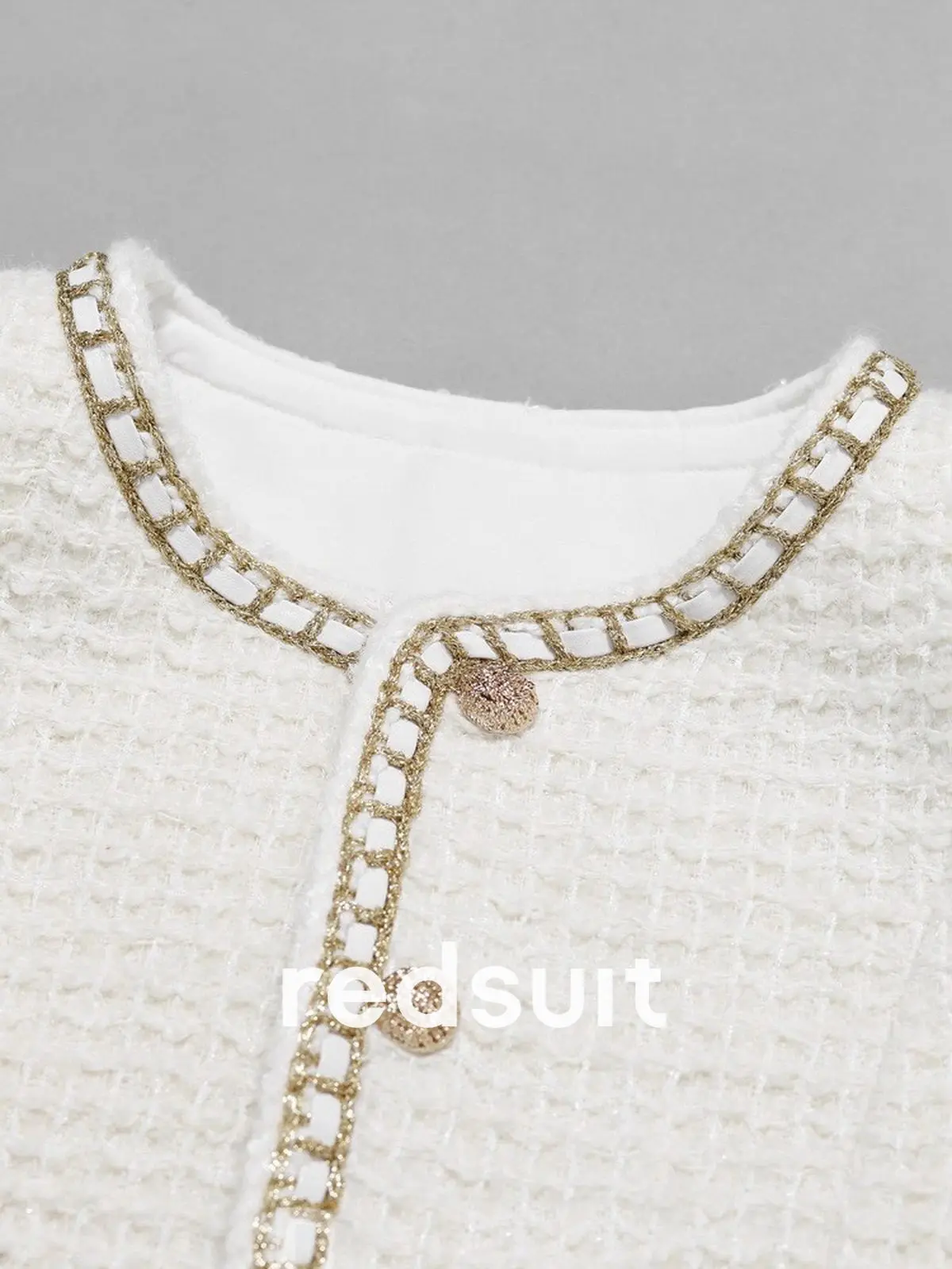 New Elegant  fashionable round neck floral woven heavy-duty jacket for socialites Custom Sizes