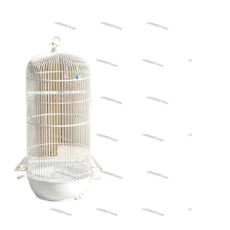 Luxurious Tiger Skin Xuanfeng Peony Design Metal Bird Cage - Spacious and Stylish Home for Parrots, Zebra Finches, and More!