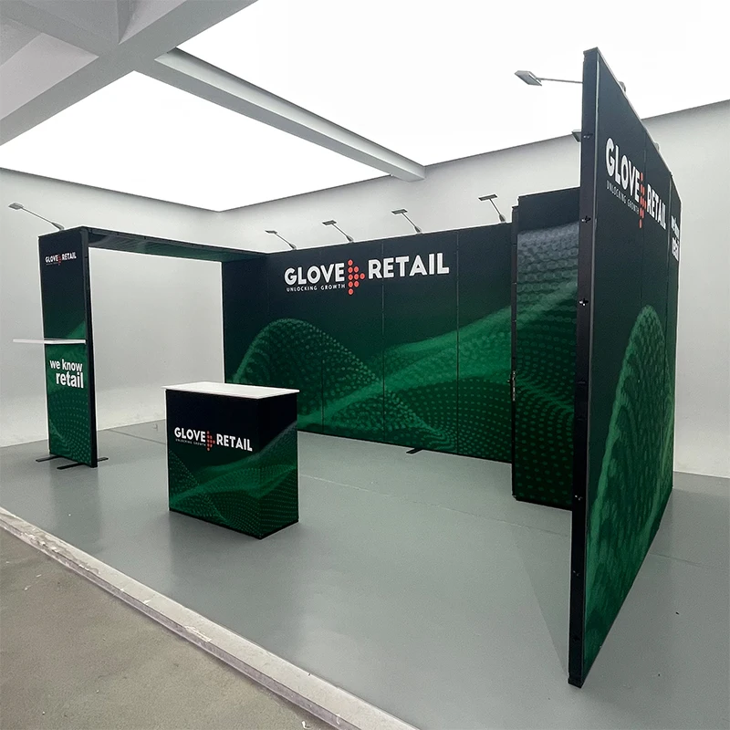 Modulares Aluminium, einfach zu montierende 10 x 20 Trade Show-Kabine mit Stauraum, hochwertige Ausstellungskabine für Veranstaltungen