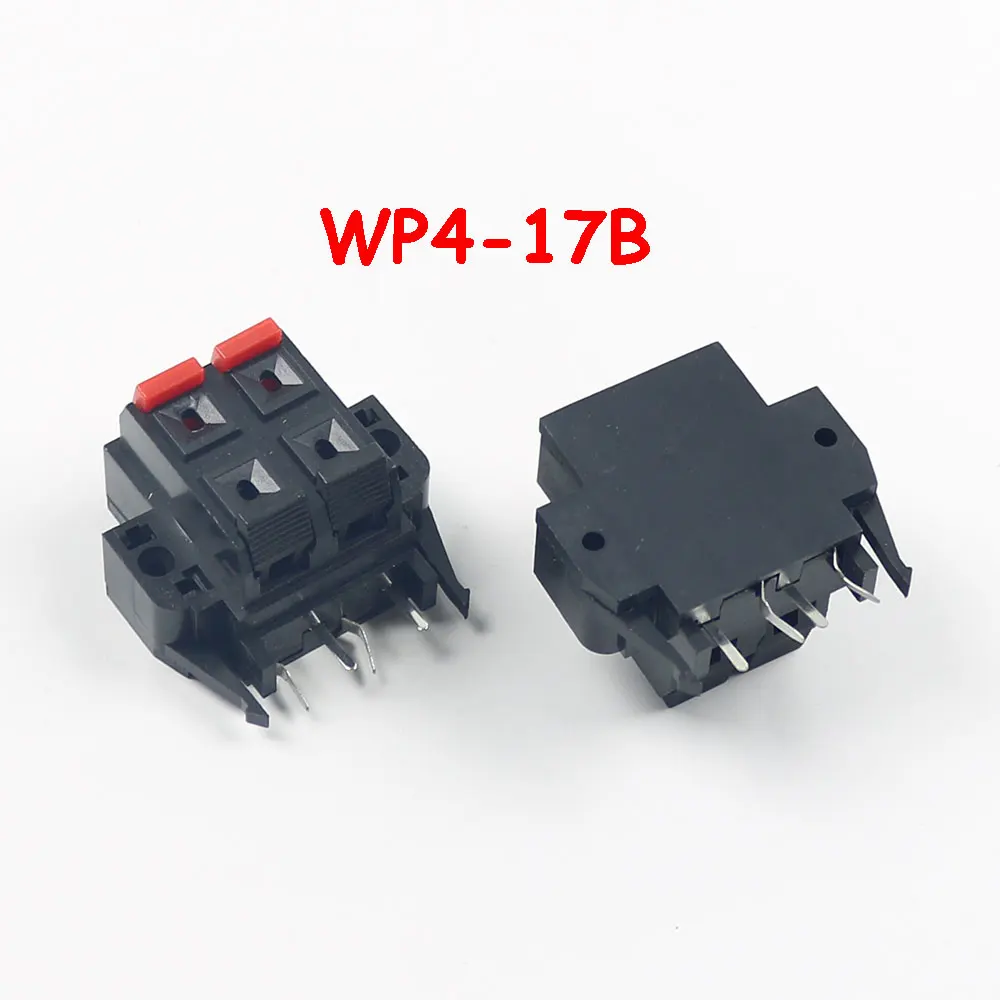 1PCS WP Double Row 4 Positions Connector Audio Horn Wire Socket WP4-3/03B/15/17B Speaker Spring Terminal Switch Test Clip Jack