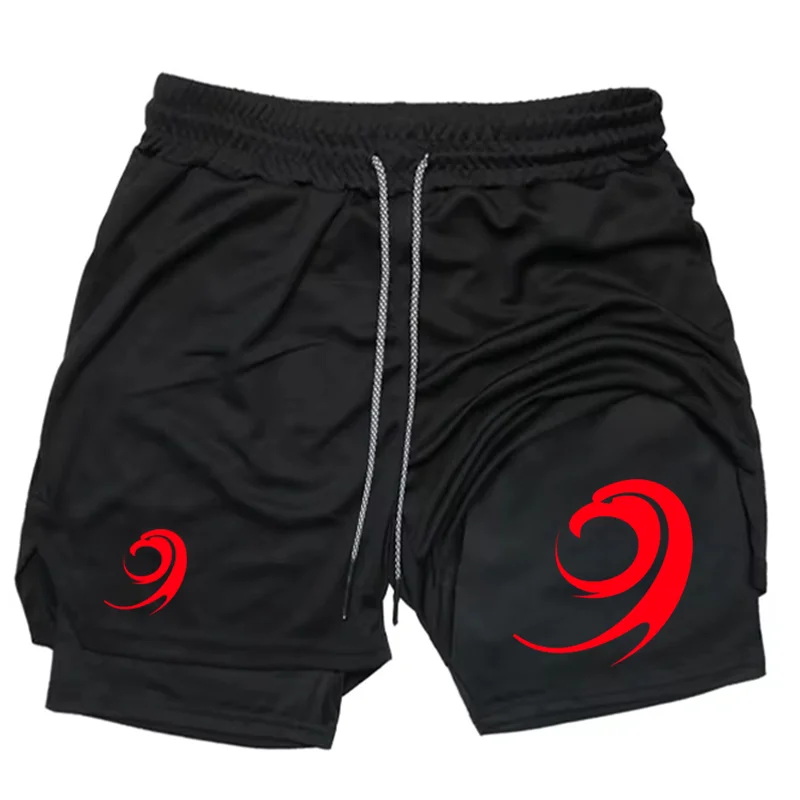 Running Quick Drying Men Tight Fitting2-in-1 Short Compression Tight Fit Elastic Breathable Summer Towel Loop Moisture Absorbing