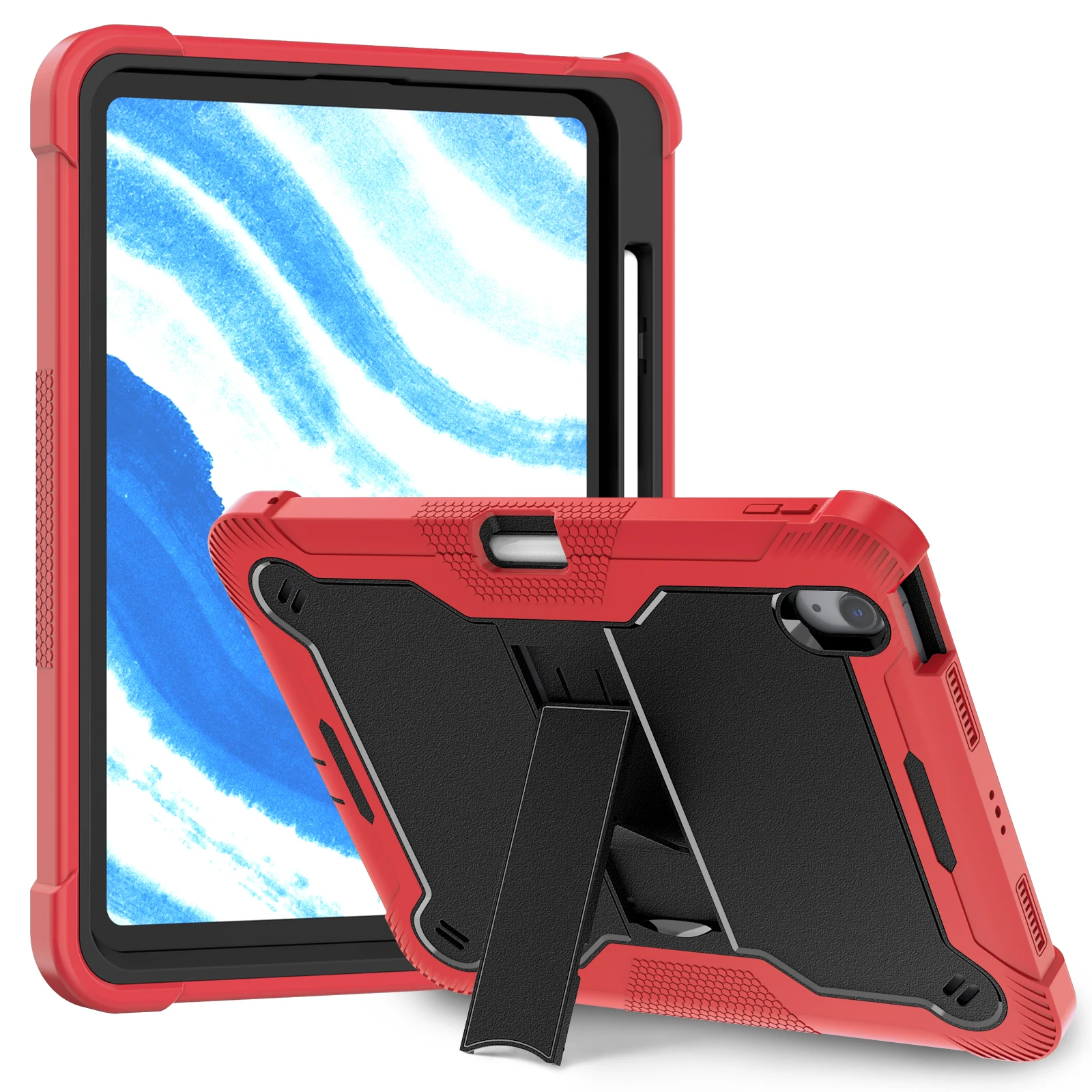 

Универсальный защитный чехол для iPad Air 11 2025 M3 2024 M2 A3266 A3267 A3270 A2902 A2903 A2904, встроенная противоскользящая крышка с подставкой
