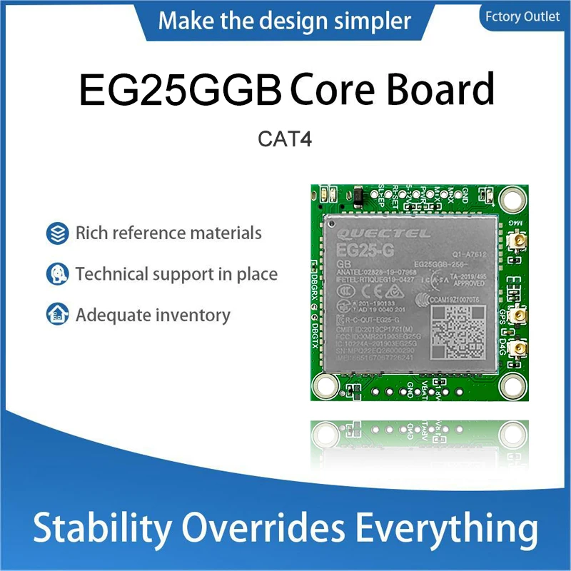 Original EG25 Series LTE CAT4 Module Support GNSS EG25GGB Development Board Usb Interface SIM Slot with Patch/Ceramic Antenna