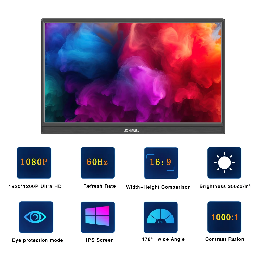 コンピュータモニター 15.6 インチ 1920X1080 ポータブルモニター HD IPS パネル LCD タッチスクリーン Type-C HDMI 互換性スイッチ Xbox ラップトップ