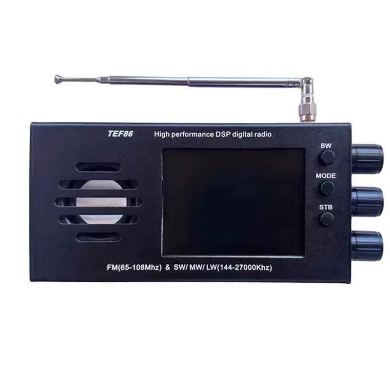 

AA08-TEF6686 FM(65-108Mhz)&SW/MW/LW(144-27000Khz) DSP Radio Receiver RDS With Battery Durable Easy To Use Black
