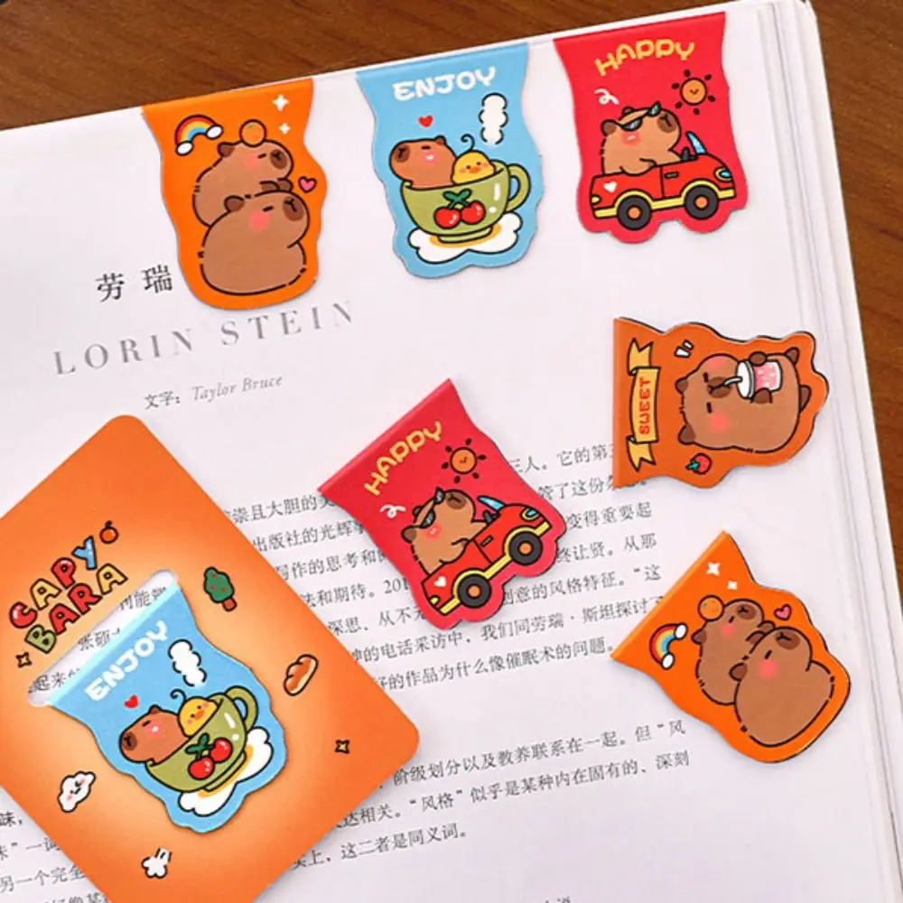 Kawaii Capybara Metal Bookmark Portable Durable Cartoon Book Clip Multifunction Exquisite Book Page Holder Pagination Mark