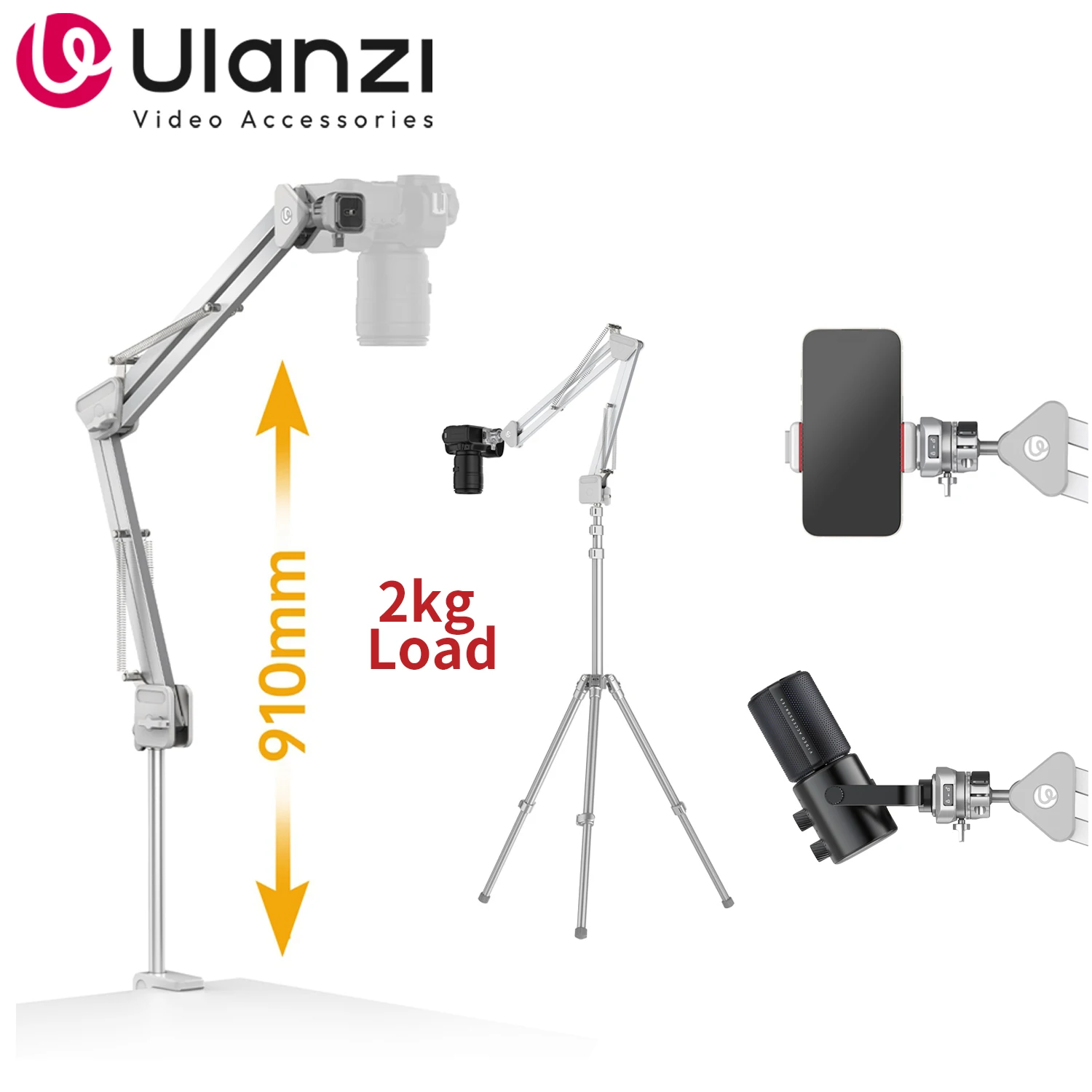 Camera Magic Arm articulating arm, Adjustable Friction Articulated Arm Super Clamp with 1/4 Inch 3/8 Inch Thread for SLR Cameras Camera Magic Arm articulating arm, Adjustable Friction Articulated Arm Super Clamp with 1/4 Inch 3/8 Inch Thread for SLR Cameras