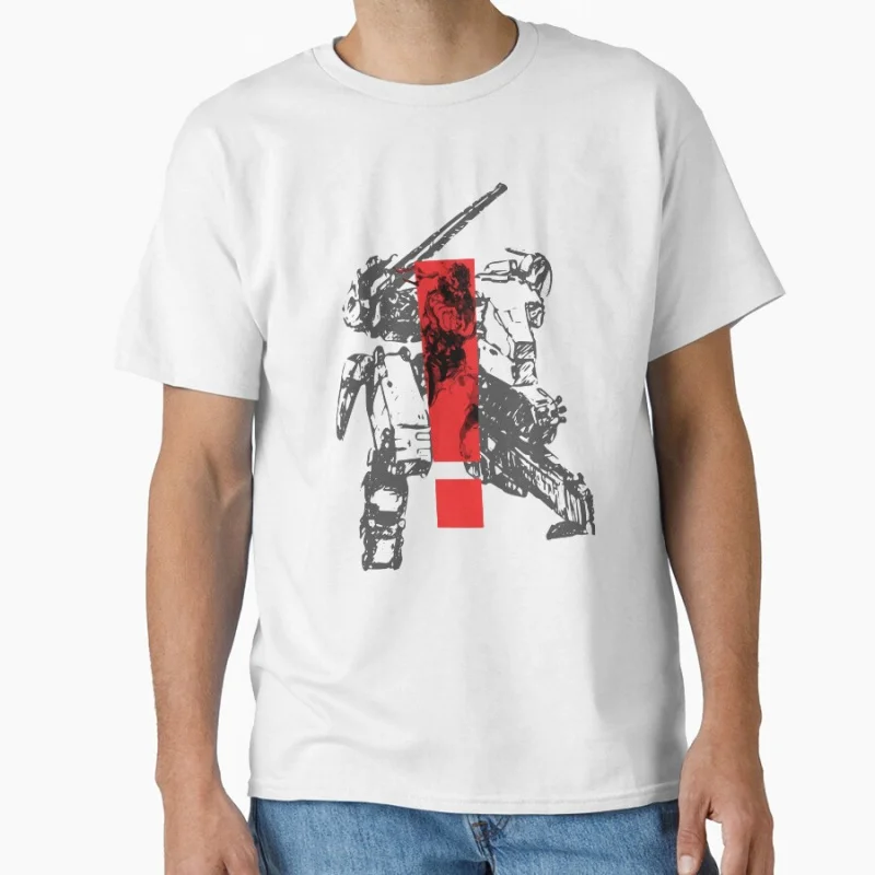 

Alert ! Metal gear Solid 80s Retro video game mgs kojima Gift T-shirt for fans Large size mens clothing Adult Tops S-6xl