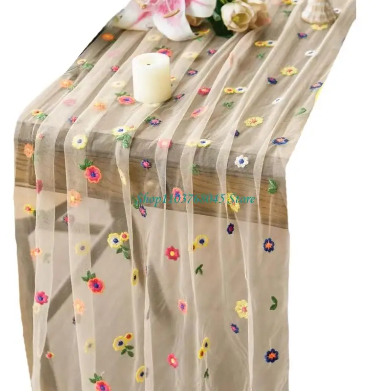 R53F bestickte Tischabdeckung Waschbarer Polyester für Festivalversammlungen – Detail 2