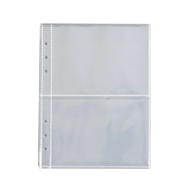 A4 A5 Loose-leaf PP Transparent Inner Leaf File Bag Test Paper Photo Card Storage Book Paper Organizer File Folder Set