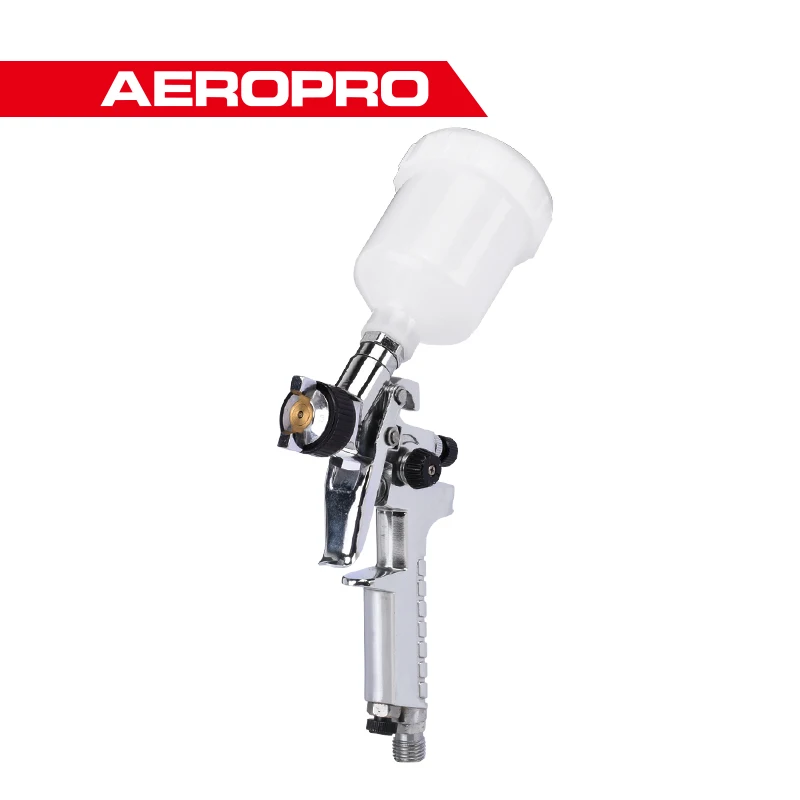 AEROPRO 0.8/1.0mm HVLP Spray Gun Touch Up Series Airbrush Paint Spray Painting Gun For Auto Painting Furniture Repair Decorating