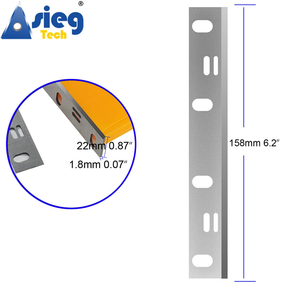 4pcs 158×22×1.8mm Planer Blades Jointer Knives HCS Resharpenable  for Craftsman Delta Woodworking Thickness Planer 2sets