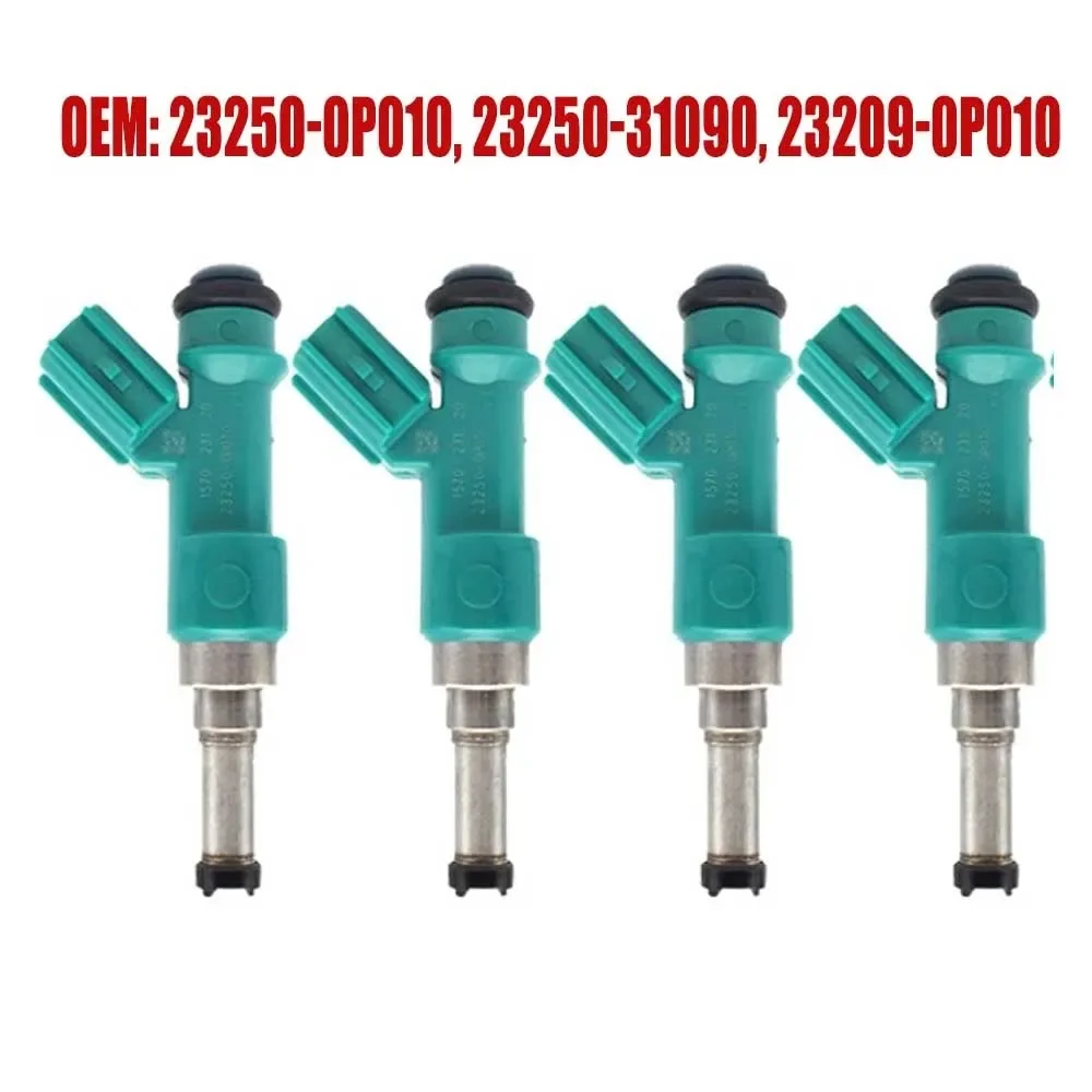 CHKK-CHKK 4Pcs Fuel Injector 23250-31090 For Toyota Camry Highlander Sienna Lexus RX450h RX350 23209-0P010, 23209-0P010