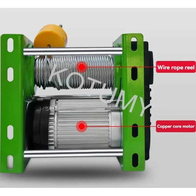 200-400 كجم ونش كهربائي لاسلكي للتحكم عن بعد رافعة منزلية رافعة كهربائية 30 متر حبل أسلاك الفولاذ Windlass لف المحرك