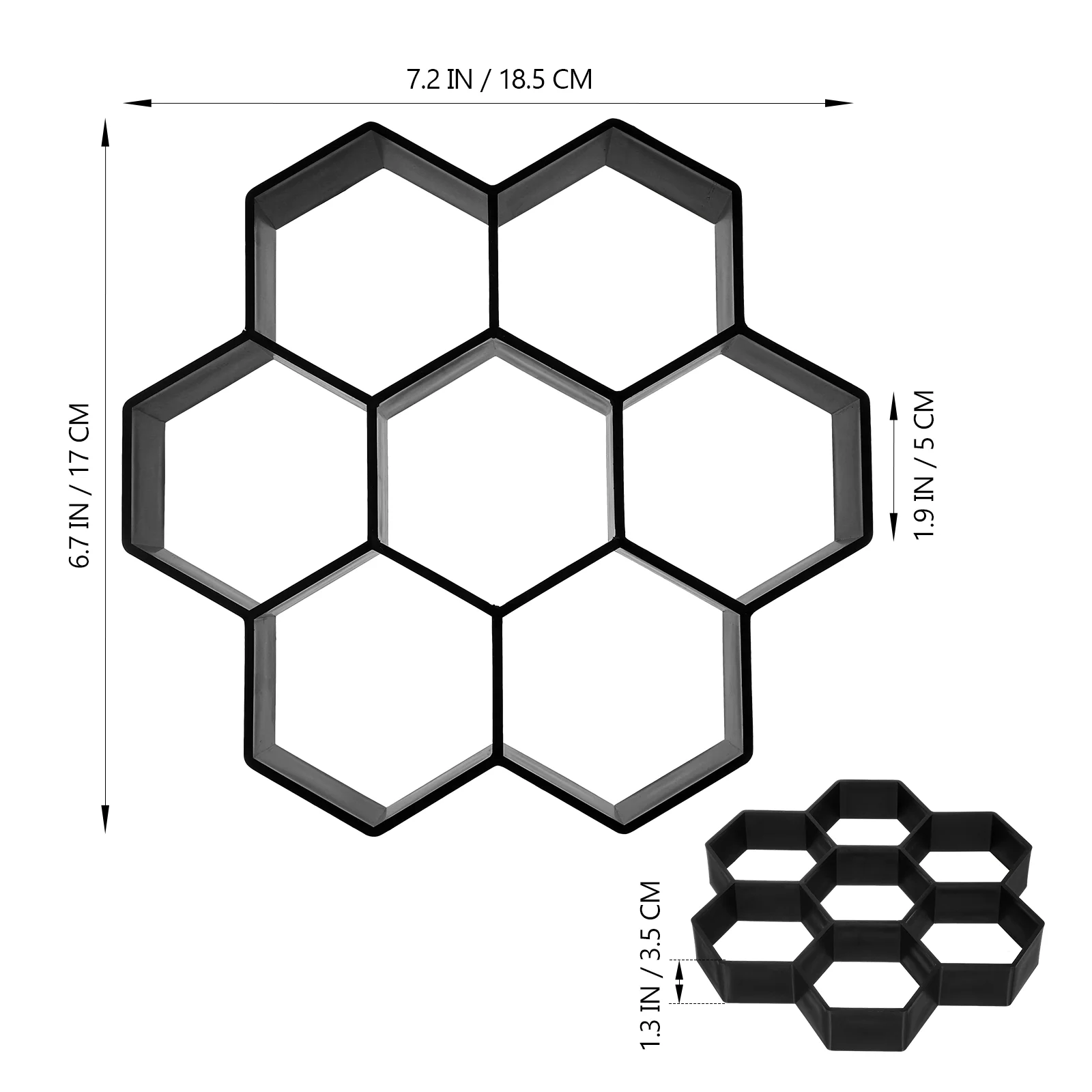 Maker Mold Hexagon Brick Tile Stone Paving Mold DIY Road Walk Floor Cement Concrete Mold for Patio