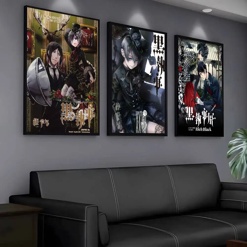 B-Black B-Butler انمي ياباني ملصق غرفة المعيشة جدار الفن المرآب غرفة ديكور المياه برهان ورقة طباعة غرفة ملصقات ديكور لتزيين الغرف