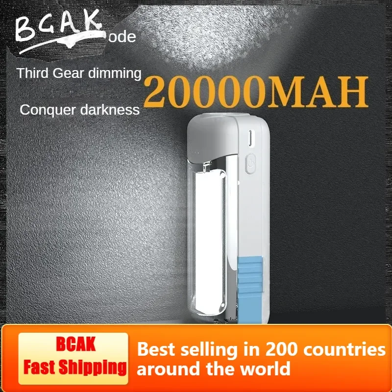 

HOT Real Capacity BCAK 20000 MAh Wholesale Mobile Phone Charging Treasure Large Capacity Charging Treasure Outdoor Camping Lamp