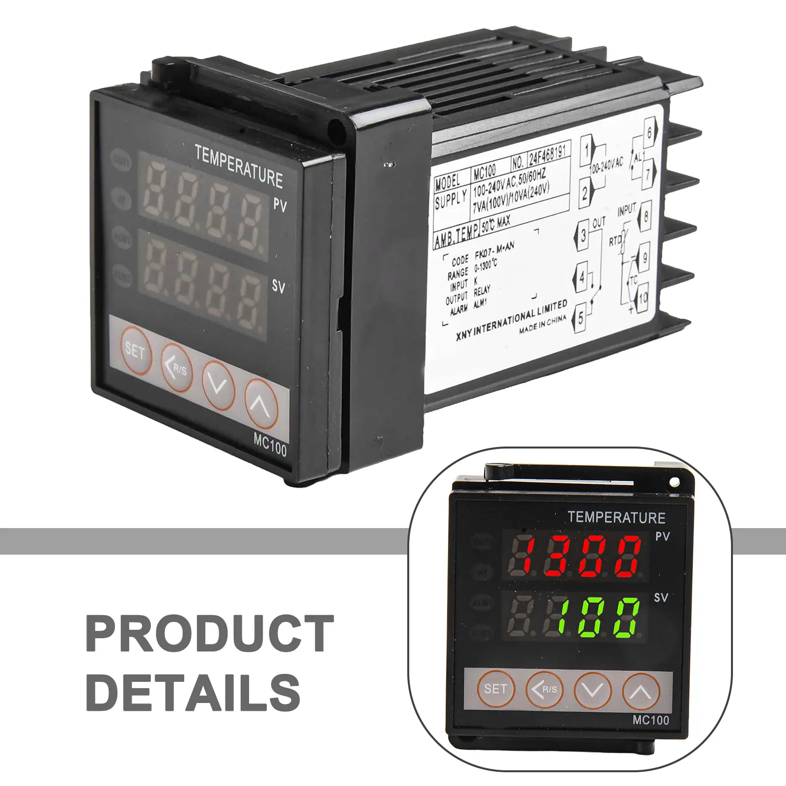 Thermostat Input Controller None Voltage Output PID PT100 K Temperature Thermocouple -20 C 50 C 12V DC AC Digital
