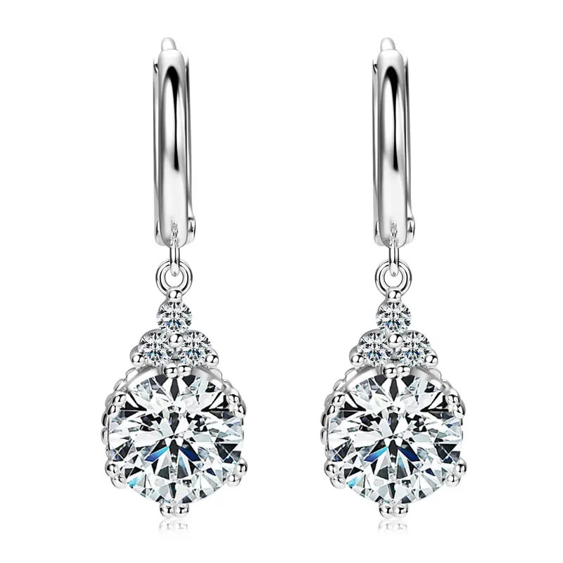 Lnngy Brilliant 6,5 mm-8 mm Moissanit-Ohrhänger für Damen, 925er Sterlingsilber, Tropfenohrring, Hochzeit, Verlobung, Party, Schmuck – Detail 11