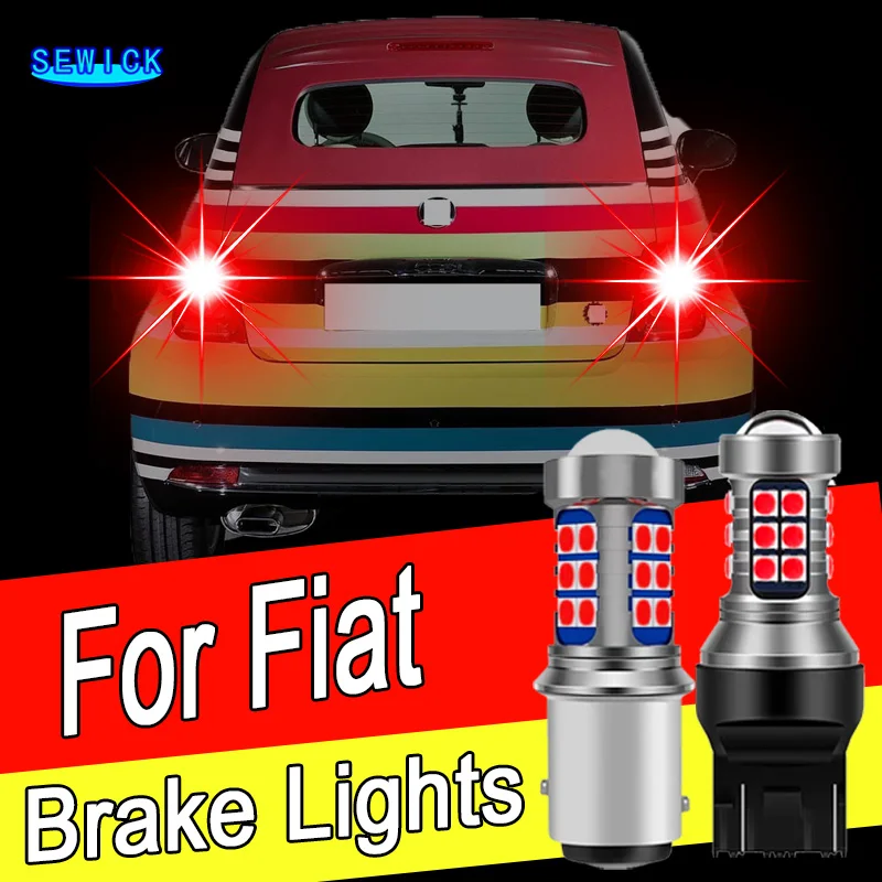 2pcs LED Brake Light Blub Lamp P21W BA15S 1156 Canbus No Error For Fiat 500 2007-2017 500C 500X Fiorino Palio Punto Siena Tipo