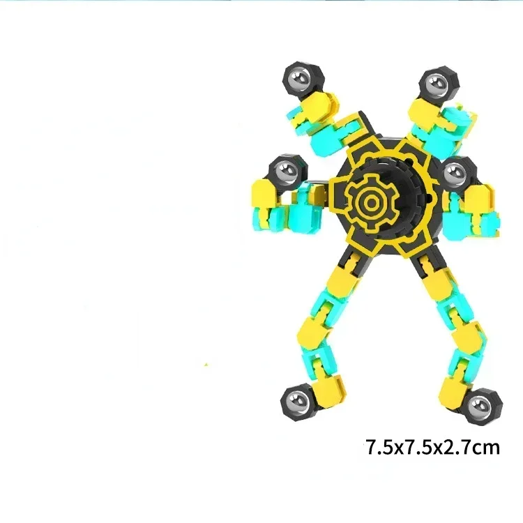 1pcs Finger Toy Luminous Deformation Fidget Spinner Rotate Stress Relief Birthday Party Event Favors Children School Supplies