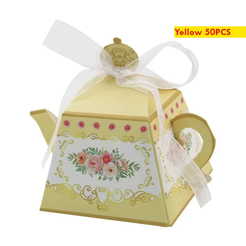 Retro Teapot Shape Paper Candy Box, Wedding Favor