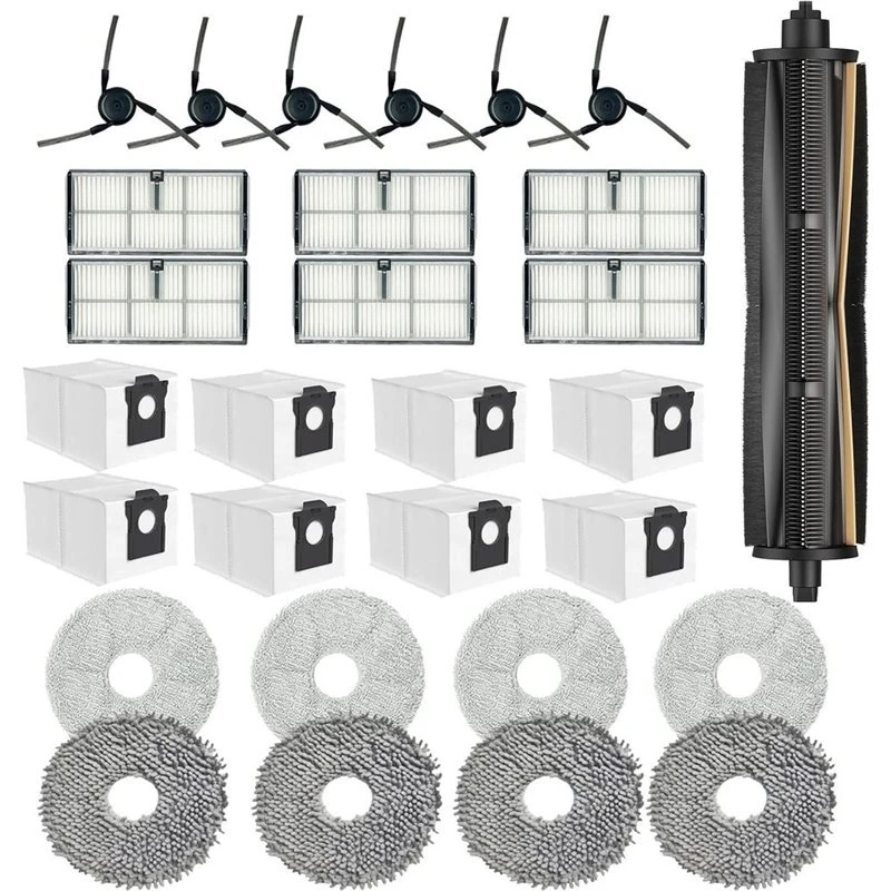 [NEW!N92R】 Replacement Mop Pads, Filter, Tri-Cut Main Brush Accessory For Dreame X40 Ultra Complete L40 Ultra X40 Master MOVA