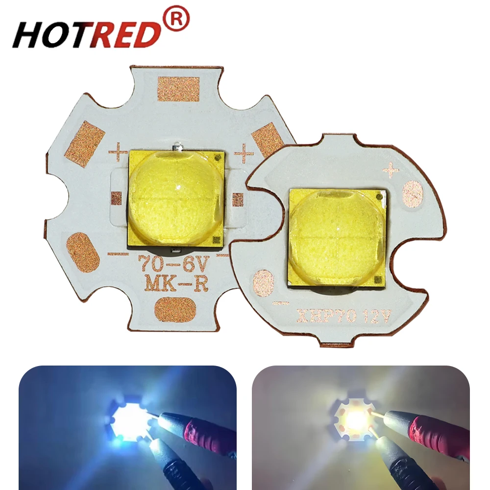 

Оригинальный XHP70B XHP70.2 XHP-70 2 поколения, холодный белый, нейтральный белый, теплый белый светодиодный дидометр 6 В 12 В с медной печатной платой 16 мм 20 мм