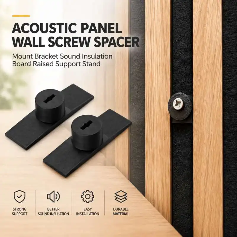 Wall Mount Spacer Bracket For Acoustic Panels Sound Board Screw Raising Support Holder