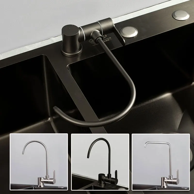 

Grey Drinking Water Tap Foldable Purifier Faucet Reverse Osmosis Folding Water Filter Faucet