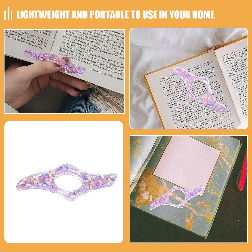 ที่เปิดหนังสือเรซิ่น 4 ชิ้น น้ำหนักเบา พกพาสะดวก อุปกรณ์ช่วยอ่านหนังสือ ที่จับหน้าหนังสือแบบนิ้วมือ ใช้งานง่าย สำหรับสำนักงาน บ้าน และการเดินทาง