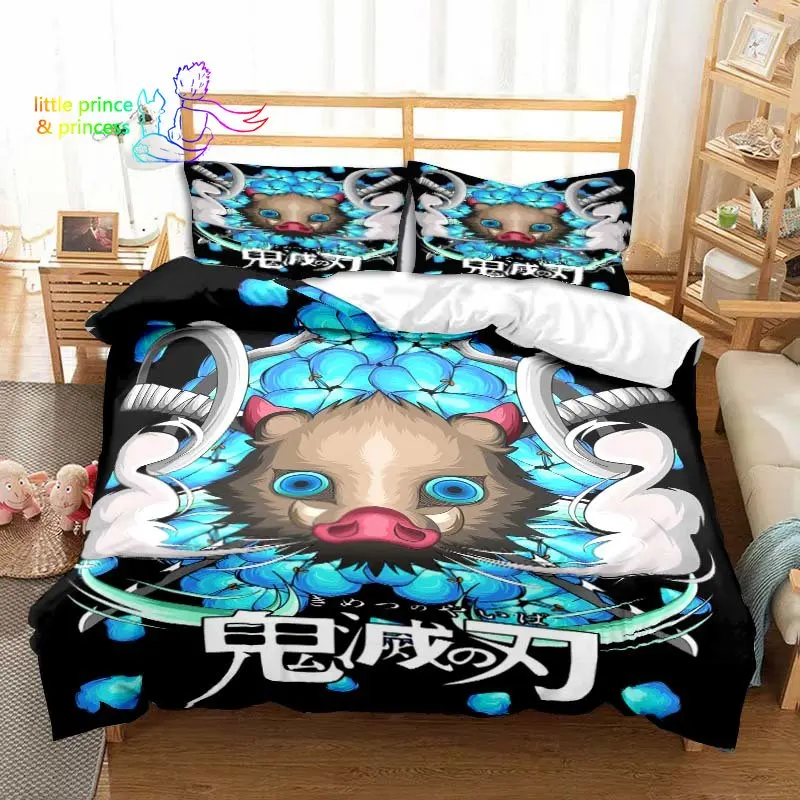 Hashibira Inosuke Anime Demon Slayer Bedding Set Single Twin Full Queen King Size Bed Set Aldult Kid Bedroom 3D Print