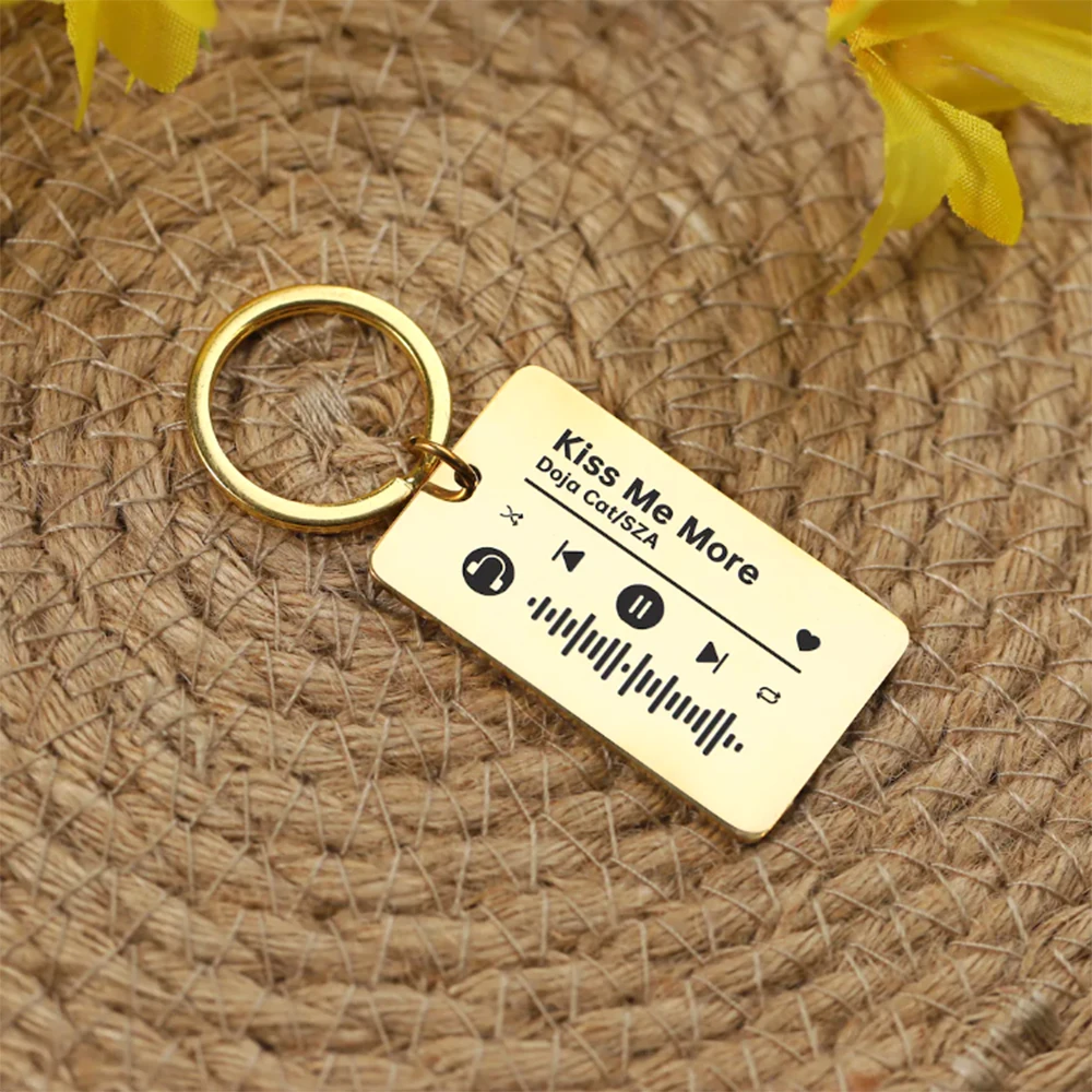 Personalized Customized Music Keychain 2024 New Birthday Gift Song Keychain Name Keychain Music Enthusiast Gift