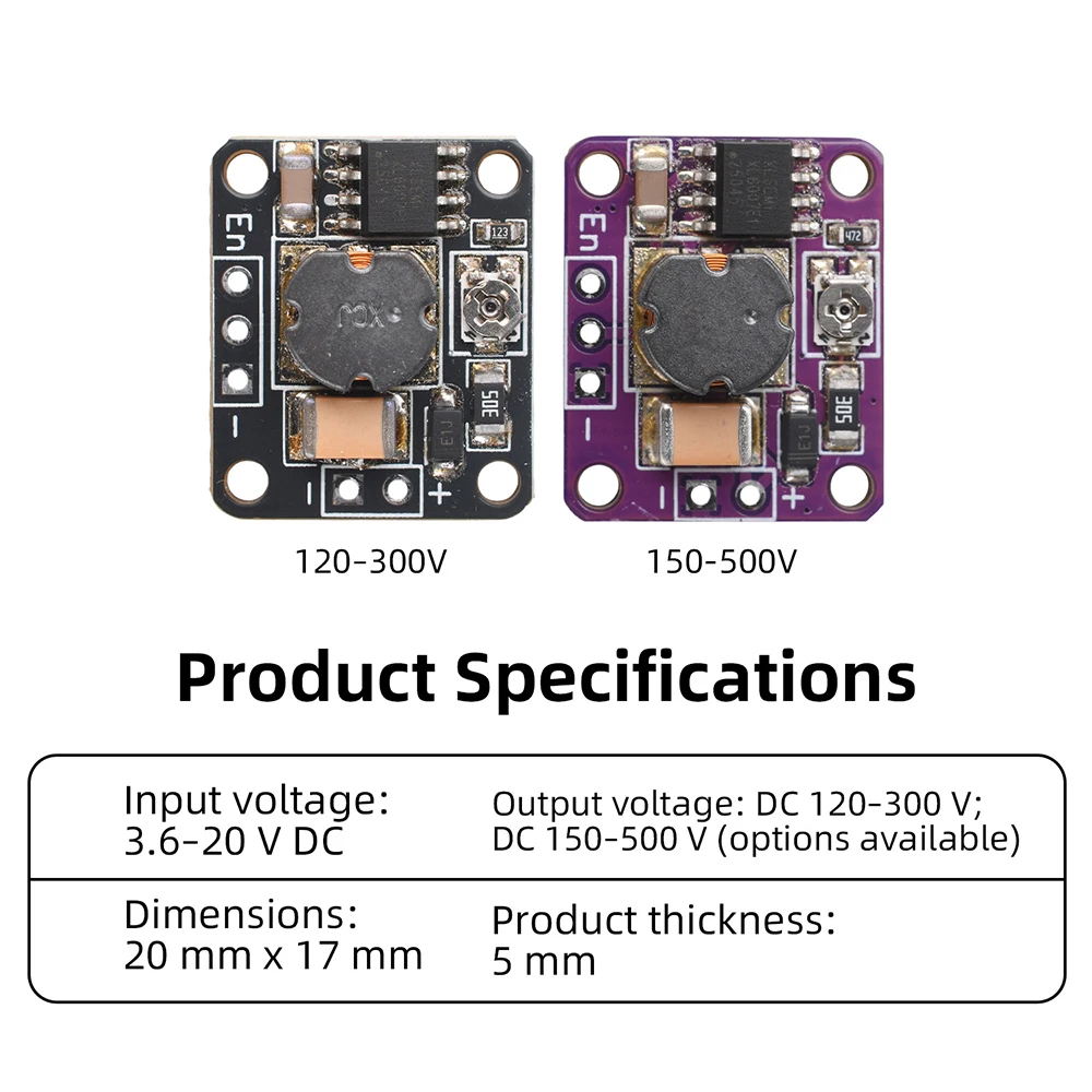DC 3.6-20V Boost Module High Voltage Power Converter Ultra Small 150-500V DC-DC For DIY Industrial Electronics