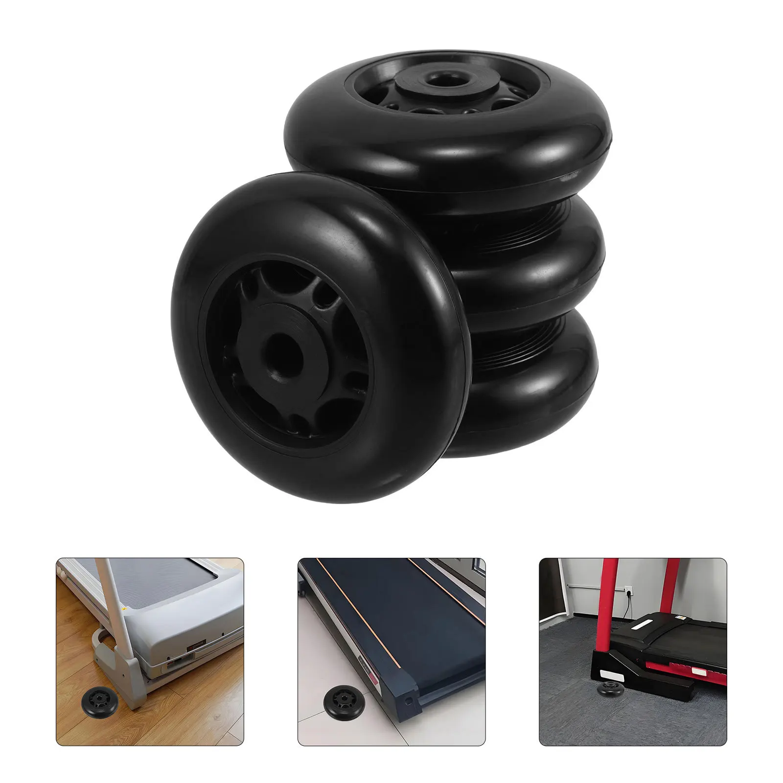

4Pcs Wear-Resistant Fitness Equipment Wheels Gym Accessories Smooth Flexible Universal Roller Exercise Exercise Wheel