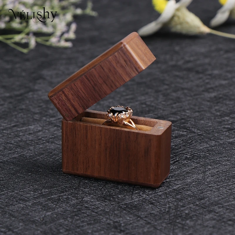 

Engagement Ring Box For Proposal Wood Ring Box Proposal Small Engagement Ring Holder Box Unique Shape Ring Holder