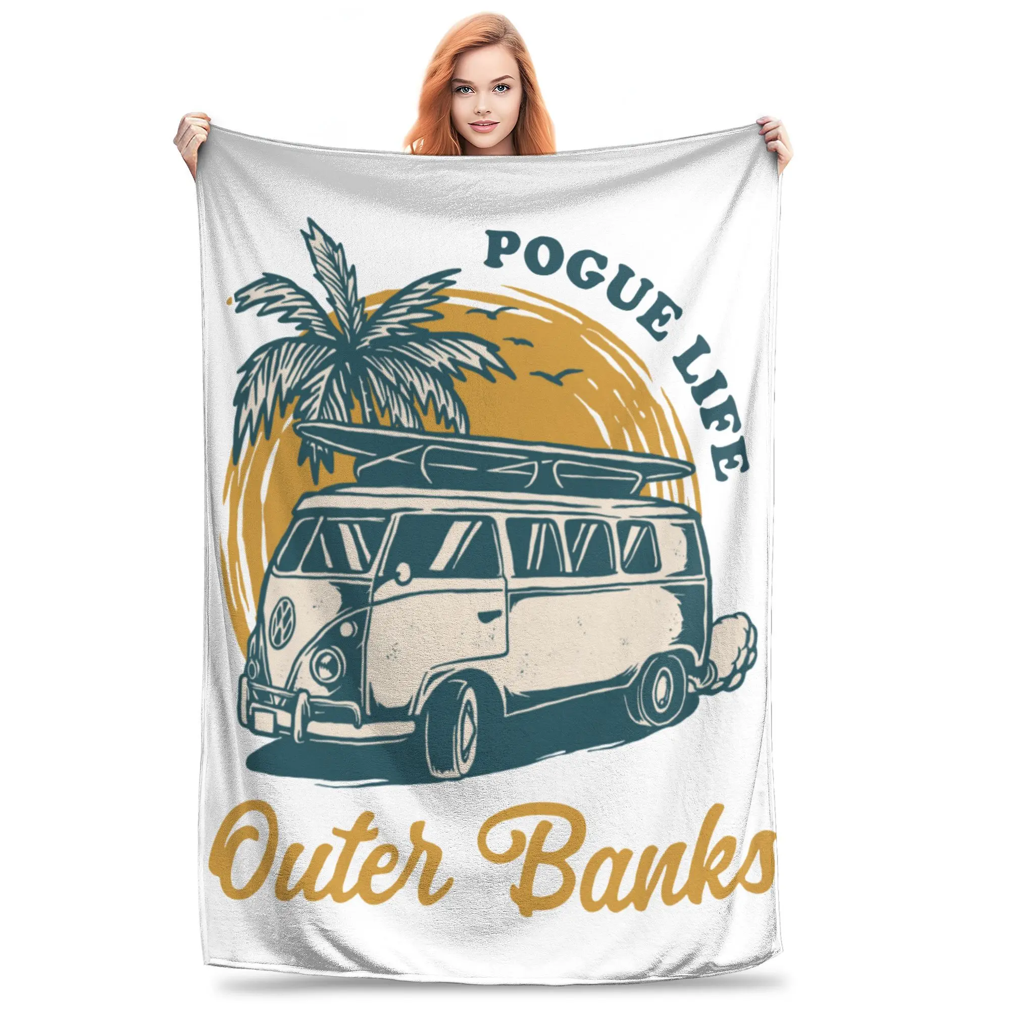 OBX Pogue Life OBX Blanket Fleece  Ultra-Soft Throw Blankets for Bed Bedspread